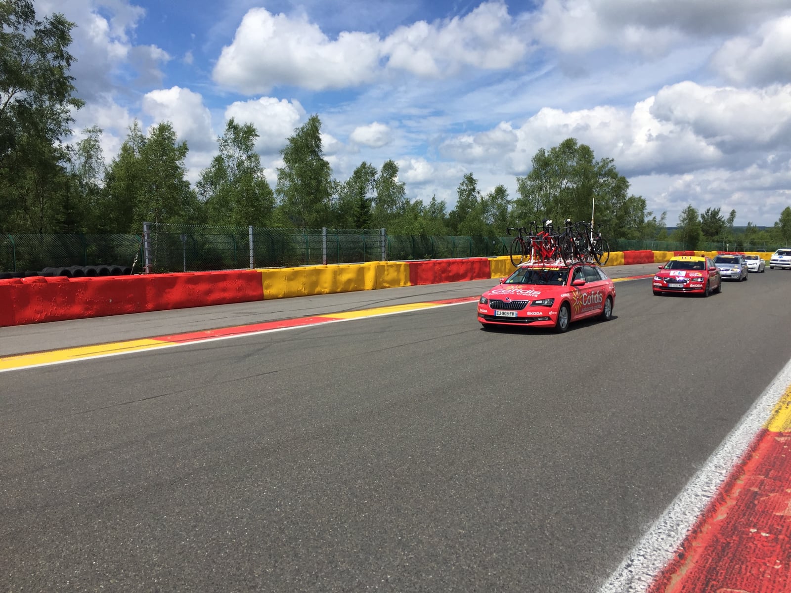 Vue de la piste du circuit de Spa-Francorchamps